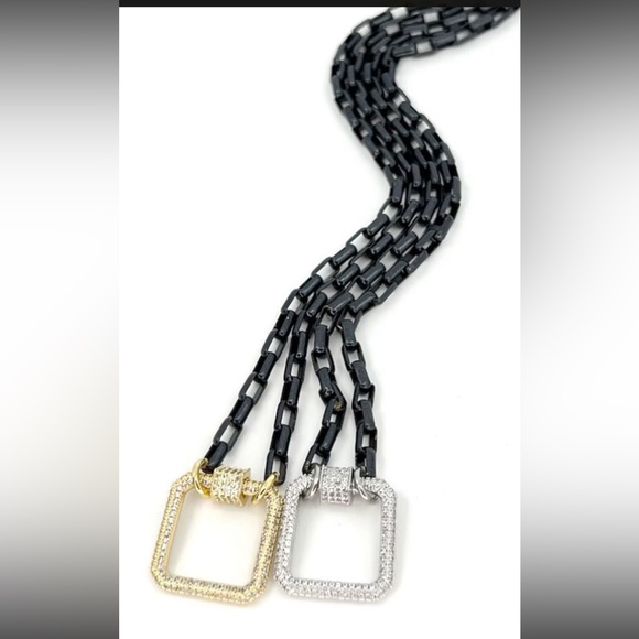 Melania clara Astrid necklace in gunmetal - Picture 7 of 8